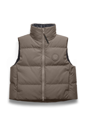 Grandview Cropped Vest Tonal Label