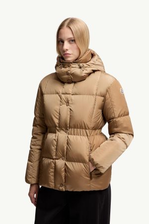 Agneux Square-Quilted Hooded Short Down Jacket