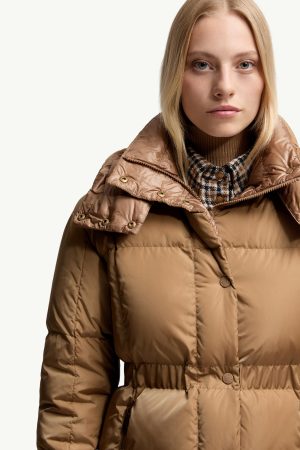 Agneux Square-Quilted Hooded Short Down Jacket