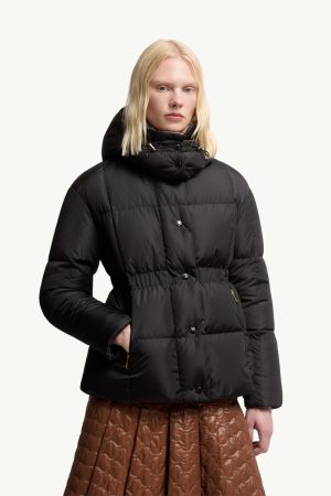Agneux Square-Quilted Hooded Short Down Jacket