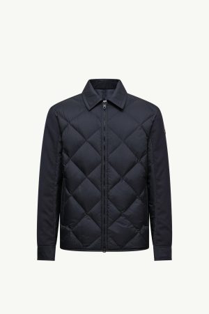 Aiguille Diamond-Quilted Down Shirt Jacket