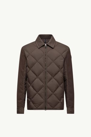 Aiguille Diamond-Quilted Down Shirt Jacket