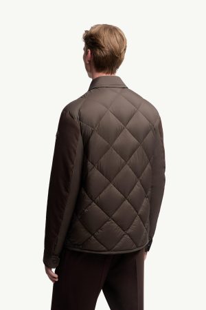 Aiguille Diamond-Quilted Down Shirt Jacket