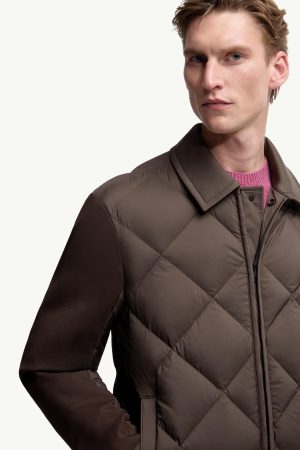 Aiguille Diamond-Quilted Down Shirt Jacket