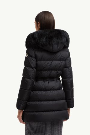 Aphroti Hooded Shearling-Trimmed Long Down Jacket