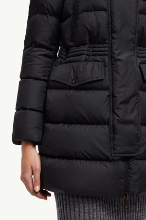 Aphroti Hooded Shearling-Trimmed Long Down Jacket