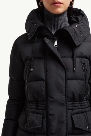 Aphroti Hooded Shearling-Trimmed Long Down Jacket