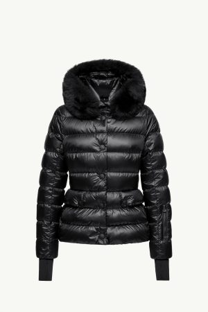 Armoniques Hooded Shearling-Trimmed Down Ski Jacket