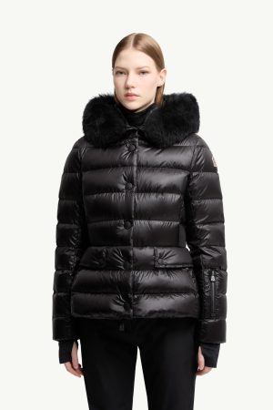 Armoniques Hooded Shearling-Trimmed Down Ski Jacket