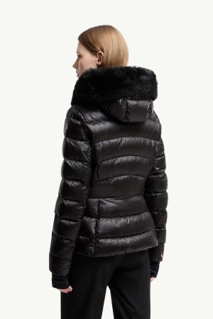 Armoniques Hooded Shearling-Trimmed Down Ski Jacket