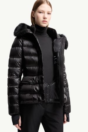 Armoniques Hooded Shearling-Trimmed Down Ski Jacket