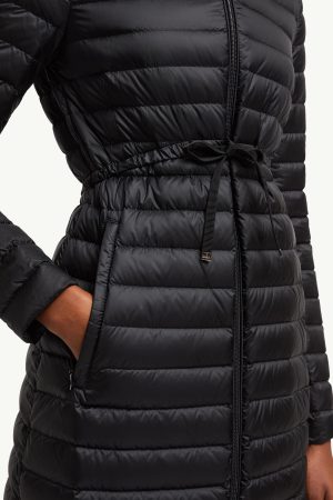 Barbel Hooded Fit & Flare Long Down Jacket