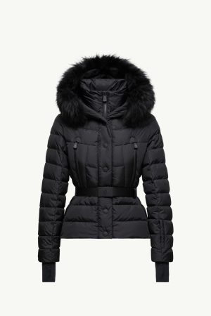 Beverley Hooded Shearling-Trimmed Ski Down Jacket