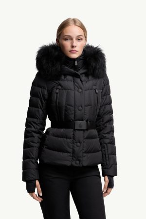 Beverley Hooded Shearling-Trimmed Ski Down Jacket