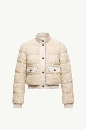 Blandy Wool Blend Bouclé Short Down Jacket