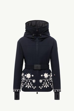 Blaye Embroidered Hooded Down Ski Jacket