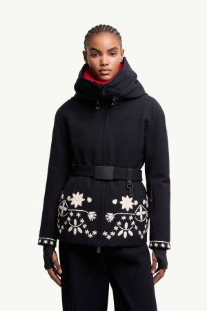 Blaye Embroidered Hooded Down Ski Jacket