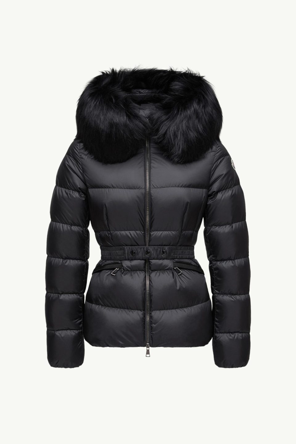 Boed Hooded Shearling-Trimmed Short Down Jacket