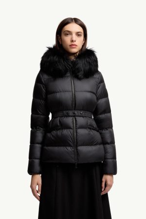 Boed Hooded Shearling-Trimmed Short Down Jacket