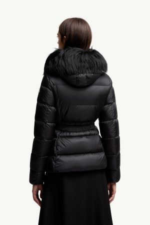 Boed Hooded Shearling-Trimmed Short Down Jacket