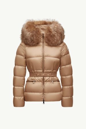 Boed Hooded Shearling-Trimmed Short Down Jacket