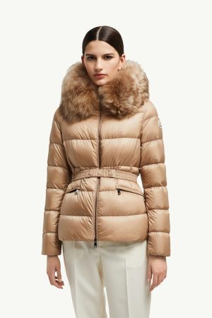 Boed Hooded Shearling-Trimmed Short Down Jacket