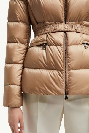 Boed Hooded Shearling-Trimmed Short Down Jacket