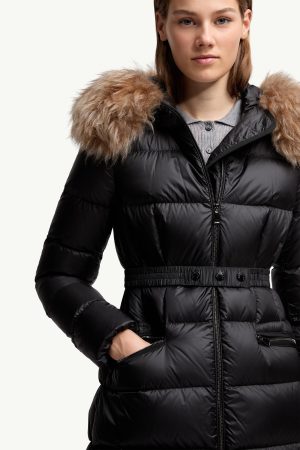 Boedic Hooded Shearling-Trimmed Long Down Jacket