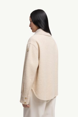 Bouclé Wool Blend Zip-Up Shirt