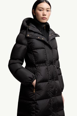 Chamer Wool-Trimmed Hooded Long Down Jacket