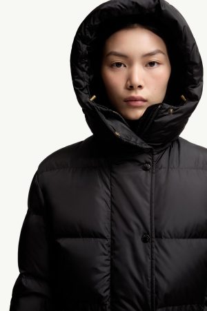 Chamer Wool-Trimmed Hooded Long Down Jacket