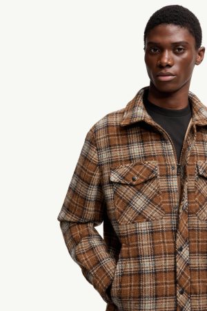 Checked Wool Shirt Jacket