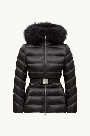 Cupidone Hooded Shearling-Trimmed Short Down Jacket