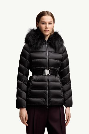 Cupidone Hooded Shearling-Trimmed Short Down Jacket