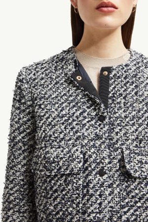 Dauphin Tweed Short Down Jacket