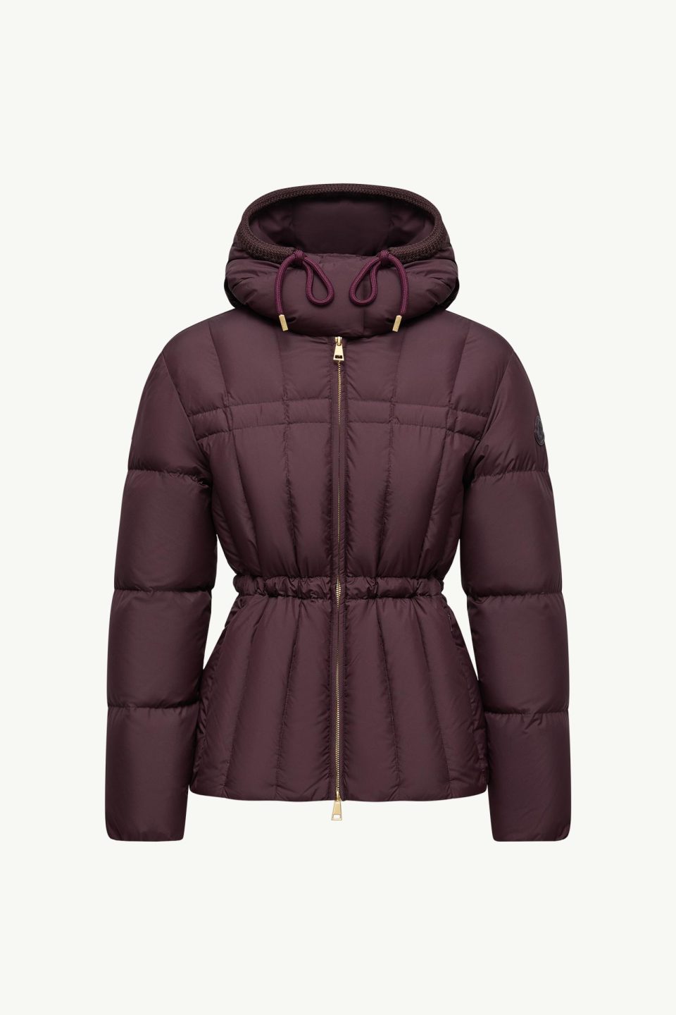 Estom Vertical-Quilted Hooded Short Down Jacket