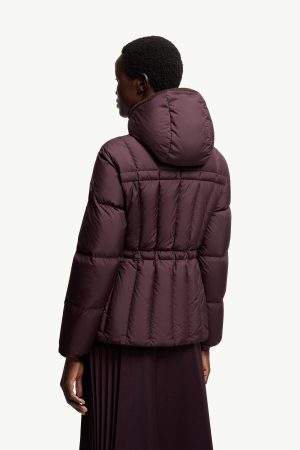 Estom Vertical-Quilted Hooded Short Down Jacket