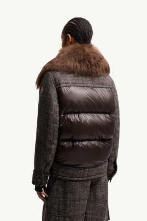 Faite Shearling & Wool Short Down Jacket