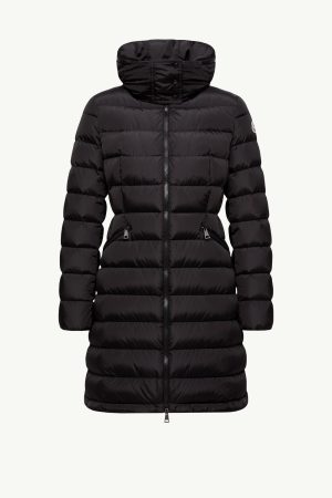 Flammette Hooded Long Down Jacket