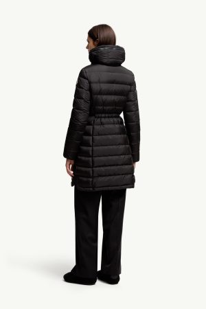 Flammette Hooded Long Down Jacket