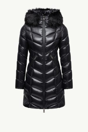 Fulmarus Faux Fur-Trimmed Hooded Long Down Jacket