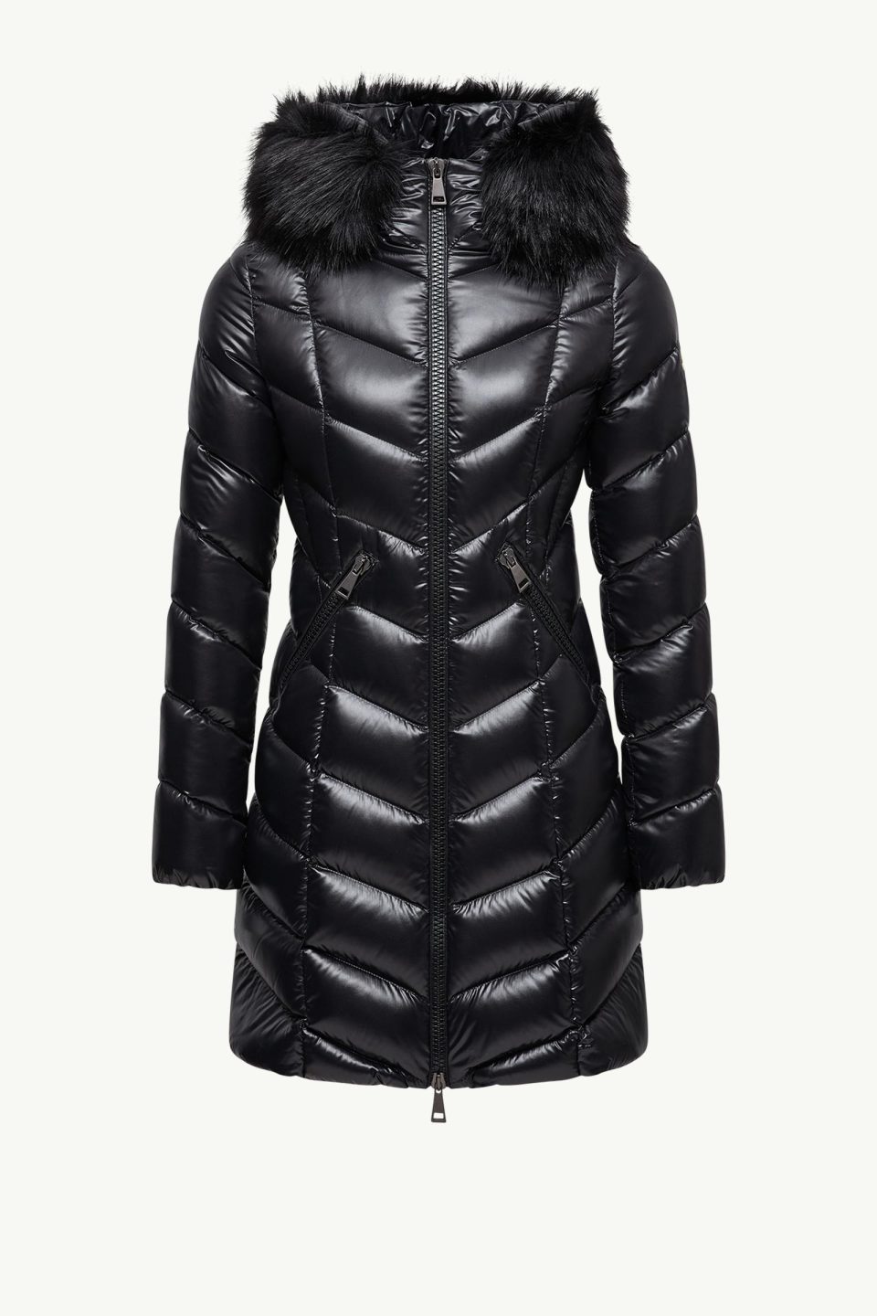 Fulmarus Faux Fur-Trimmed Hooded Long Down Jacket