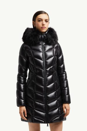 Fulmarus Faux Fur-Trimmed Hooded Long Down Jacket