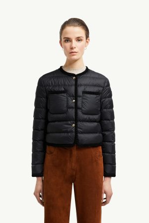 Gencay Braided Trim Short Down Jacket
