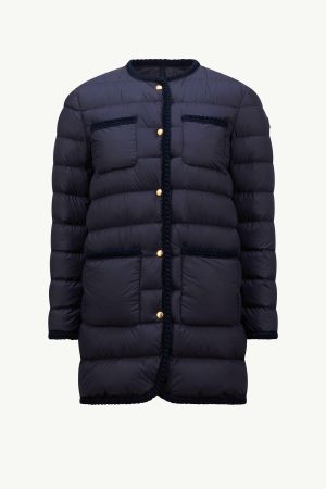 Gencaylong Braided Trim Mid-Length Down Jacket