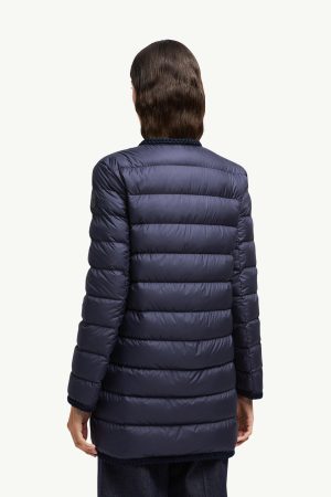 Gencaylong Braided Trim Mid-Length Down Jacket