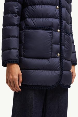 Gencaylong Braided Trim Mid-Length Down Jacket