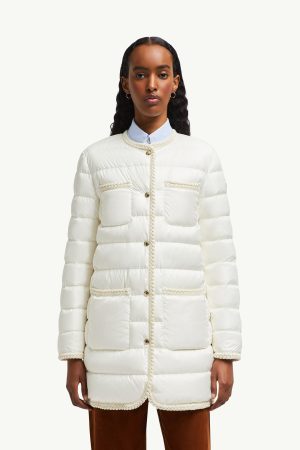 Gencaylong Braided Trim Mid-Length Down Jacket