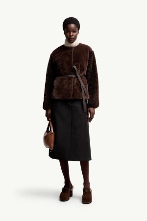 Jouillat Faux Fur & Teddy Short Down Jacket