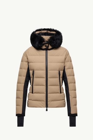 Lamoura Hooded Shearling-Trimmed Down Ski Jacket